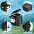 Portable Camping Toilet with PU Cushion, Folding Toilet for Adults with Phone Shelf and Toilet Paper Holder, Camping