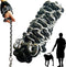 Dog Leash Metal Leashes with Pet Collar, Heavy Duty Anti Bite Chain Rope Hook for Training Walking Medium and Large Dogs