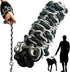 Dog Leash Metal Leashes with Pet Collar, Heavy Duty Anti Bite Chain Rope Hook for Training Walking Medium and Large Dogs
