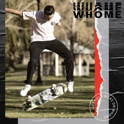 WHOME Skateboards for Adults/Kids, 31"x8" Pro Standard Complete Skateboard, 8-ply Alpine Maple Deck, ABEC-9 Bearings