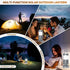 Solar Camping Lantern with Fan, Emergency Flashlight, USB Rechargeable Portable LED Lanterns for Tents, Power Outage