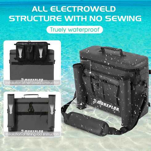 Kayak Cooler - Waterproof Seat Back Cooler for Kayaking, Beach, and Camping with Portable Ice Chest