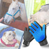 Pet Grooming Glove, Hair Remover Brush for Dogs, Cats & Horses, Left & Right Hand Mitt (Blue)