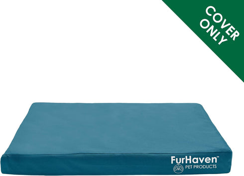 Furhaven Replacement Dog Bed Cover, Water-Resistant Oxford Polycanvas Mattress, Washable Indoor/Outdoor, Large, Deep