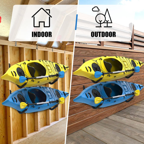 UNITEDPOWER Kayak Storage Racks, Heavy Duty Garage Hangers, Jumbo Wall Hooks for Canoe, Ladder, Bicycle, Folding