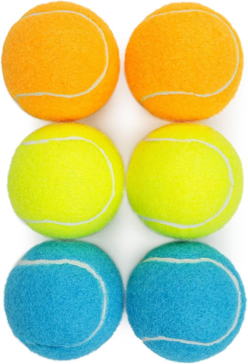 PrimePets Squeaky Balls for Dogs, 2.5 Inch Interactive Tennis Toys for Medium, Large Dogs