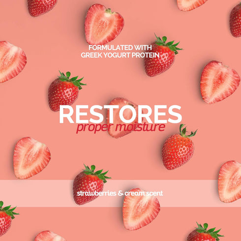 Bark2Basics 1 Strawberries & Creme Greek Yogurt Protein Rich Dog Shampoo, Gallon - All Natural Ingredients, Feeds