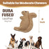SPOT 8in Dura-Fused Leather Squirrel Dog Toy Real Leather & Jute Fabric, Double-Stitched & Durable, Soft Stuffed