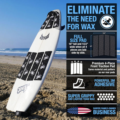 Ho Stevie! Surfboard Front Traction Pad - Go Wax-Free, Soft Traction with Strong Adhesive
