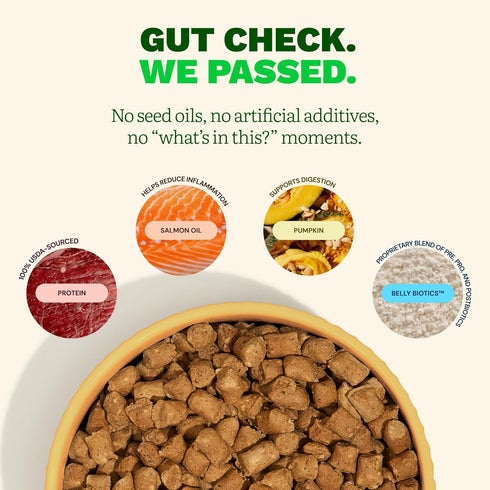 100% 16oz Get Joy Freeze Dried Raw Beef Meal, High Protein Grain Free, Dry Dog Food Meal Mixer and Topper