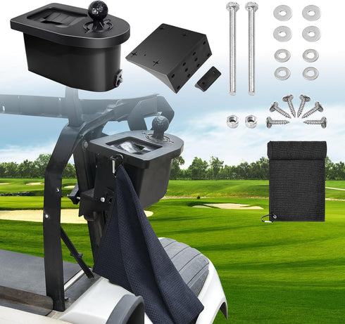 Golf Cart Ball Washer and Club Cleaner Kit - Universal Golf Ball Washer Cleaner for EZGO, Club Car, Yamaha