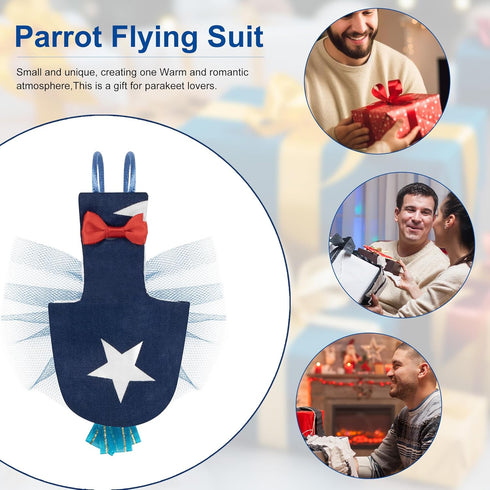 CAIRIAC 1PCS) Adjustable Parrot Diaper, Parrot Clothes for Birds, Parrot Diaper Bird Flight Suit, Bird Diaper Harness