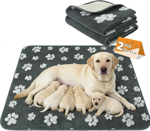 KOOLTAIL Washable & Waterproof Dog Whelping Pad for Large Dogs, 36x41in Super