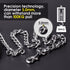 CtopoGo Premium Chain Heavy Duty Dog Leash, Soft Padded Leather Handle Lead, 4 ft. x 5.0 mm (60-200 lbs.)