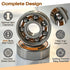 Skate Bearings 8mm 16 Pack, Precision 608 Bearings for Quad Inline Speed Skates, Roller Derby, Skateboard
