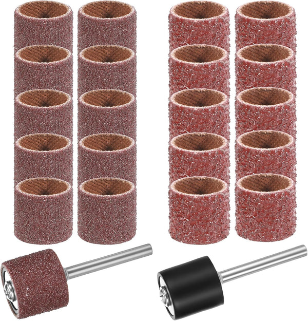 Alrhso 22 Pcs Nail Grinder Replacement Kit, Dog Nail Smoother Sanding Drum Set