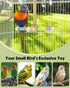 360 Pawfly Rotating Bird Perch Toy, Interactive Spinning Bird Stand Parrot Perch, Natural Wooden Chew Toy for Small