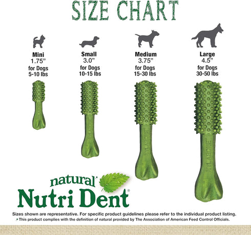 Nylabone Nutri Dent Dog Dental Chews, Natural Teeth Cleaning & Breath Freshener, Small (64 Count)