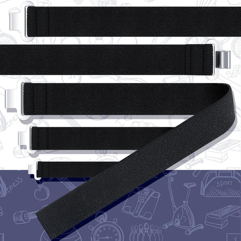 Shappy 13 Inch Replacement Straps for Baseball Catchers Gear, Youth Leg Guard Straps in Black Silver
