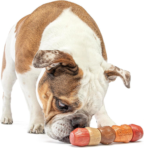 GURU Pet: Multi-Flavor Stick - Medium - Spinning Dog Chew Toy, Infused Flavors, Bacon-Chicken-Peanut Butter-Vanilla