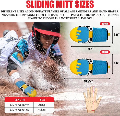 Sliding Mitt,Baseball Softball Sliding Glove for Kid Youth Adult - Flexible,Breathable,Durable,Easy to Wear