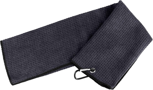 Golf Towel Clean Set - 16" x 24" Microfiber Waffle Pattern Tri-fold Towel with Brush Tool Kit for Men and Women