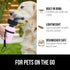 GORILLA GRIP Dog Water Bottle, 12 oz Portable Leak Proof Dispenser for Dogs, Pink Silicone Travel Bowl for Hiking