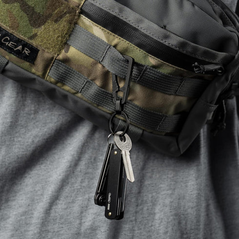 KeyUnity KM04 Titanium Carabiner Keychain Clip, Quick Release EDC Key Holder Organizer