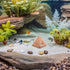 FOMIYES Aquarium Shrimp Breeding Cave and Fish Hiding Shelter Ceramic Pyramid Ornament for Fish Tank Breeding Habitat