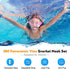 Kids Snorkel Set, Dry Top Snorkel Mask for Children, Anti-Fog Panoramic View Diving Gear with Carry Bag for Youth