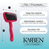 Chris Christensen Karben II Slicker Brush for Dogs - Ideal for All Coat Types, Remove Shedding Coat, 17 mm Stainless
