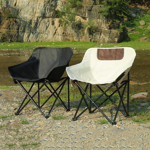 330 lbs Portable Folding Chair - Heavy Duty with Carry Bag, Padded Seat & Side Pockets for Camping, Fishing