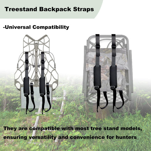 Tree Stand Backpack Straps - Utility Straps for Deer Hunting Accessories and Transport System