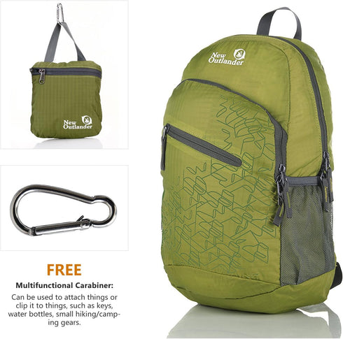 Outlander Packable Lightweight Travel Hiking Backpack Daypack, Green