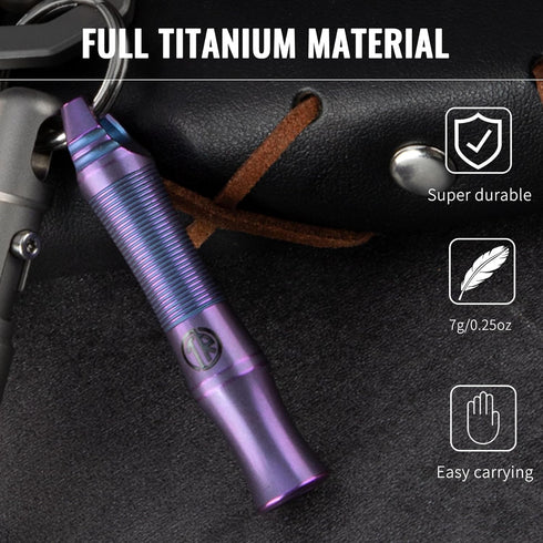 TACRAY Ultra-Loud Titanium Whistle, 120+ dB for Emergency Survival, Hiking, Outdoor Safety