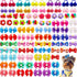 100pcs Dog Hair Bows, Bulk Cute Puppy Pet Small Dog Hair Bows with Rubber Bands for Grooming Accessories