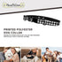 Dog Collar - Patterned Adjustable Pet Collars, - 1 Inch Wide, Medium, Houndstooth Black/White