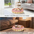 22 Inch 40 lbs Waffle Dripping Ice Cream Dog & Cat Bed, Washable Round Calming Pet Bed with Anti-Slip Bottom for Pets
