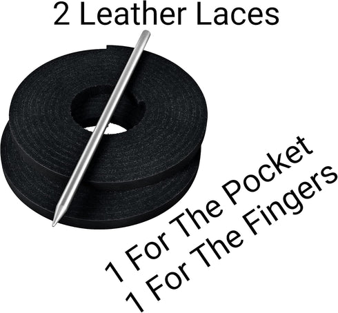 TOFL Softball and Baseball Glove Lace Kit | Mitt Lace Repair Lacing Kit with 2 Leather Laces and Lacing Needle