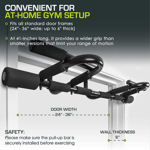 ProsourceFit Foldable Pull Up Bar/Doorway Trainer for Home Gym Exercise