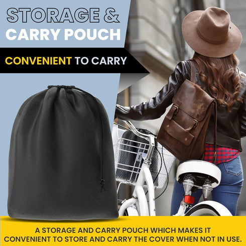 Waterproof Bicycle Cover for Outdoor Storage, Fits 1 or 2 Bikes, Heavy Duty Ripstop Fabric