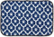 Bone Dry Ultra Absorbent Pet Mat, Machine Washable, 12x18, Nautical Blue/Off-White Lattice