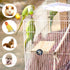 BILLIOTEAM 4-Size Bird Platforms with Wood Perches and Stand Boards - Habitat Cage Corner Shelves with Stainless Steel