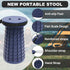 18.1",600Lbs ALEVMOOM Upgraded Collapsible Stool with Thickened Cushion Max Weight Wider & Taller Pop Up Stool, Heavy