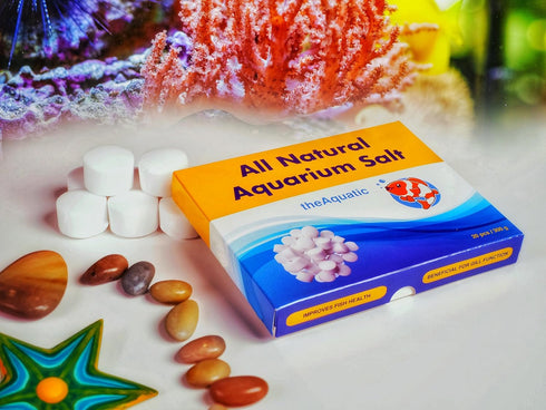 Premium Aquarium Salt Tablets for Freshwater Water Treatments, Essential Supplies (20 Tablets)