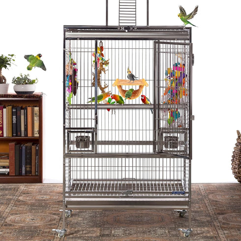 BWOGUE Winter Warm Bird Nest Bed Hanging Hammock Snuggle Hut for Parakeet, Budgies, Cockatiels, Guinea Pig