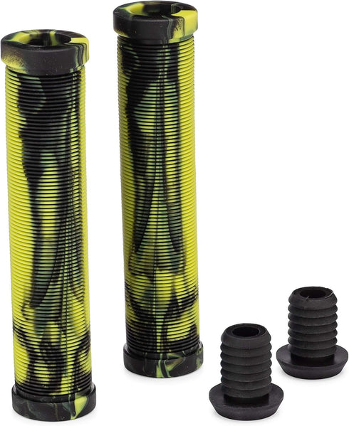 Ronin Grip Without Flange - Flangeless BMX Bike and Scooter Handlebar Grips with End Plugs, Multiple Colors