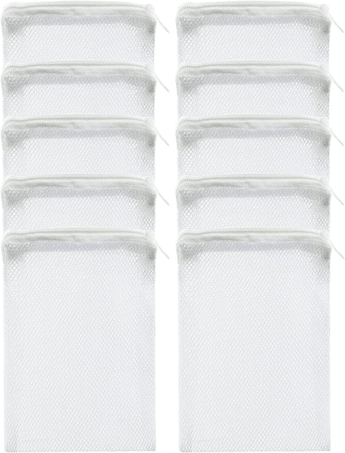 10 Pcs Aquarium Filter Media Bags - Reusable Mesh Bags (6" x 4") for Fish Tank Filters