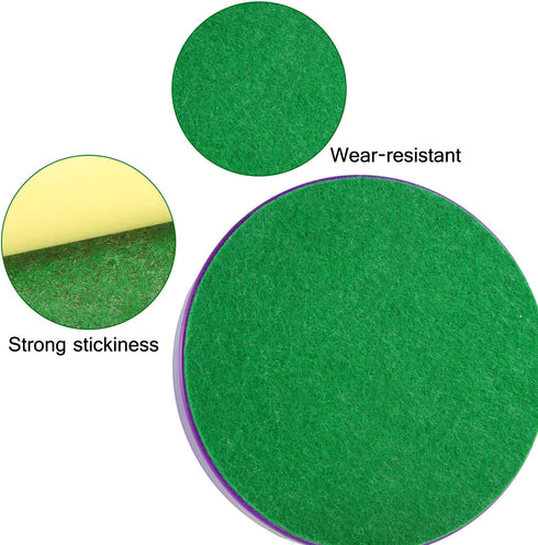 Gejoy 94 mm Hockey Paddle Pads, Self Adhesive Replacement Felt Pads for 96 mm Pushers (8)