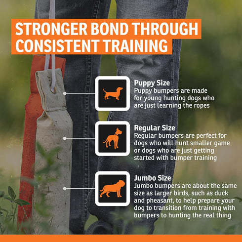 Dummies Dummy 2.75" 12" SportDOG Canvas - Hunting Dog Training Tool - Game Scent Absorber - Water-Ready Bumper